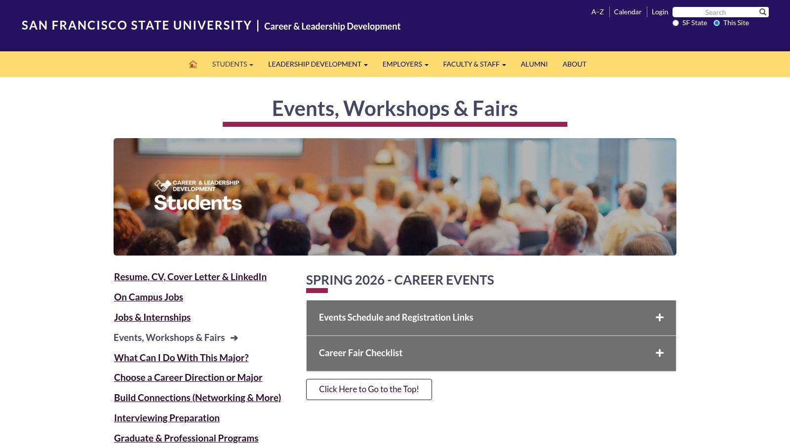 San Francisco State University, Career & Leadership Development Fairs