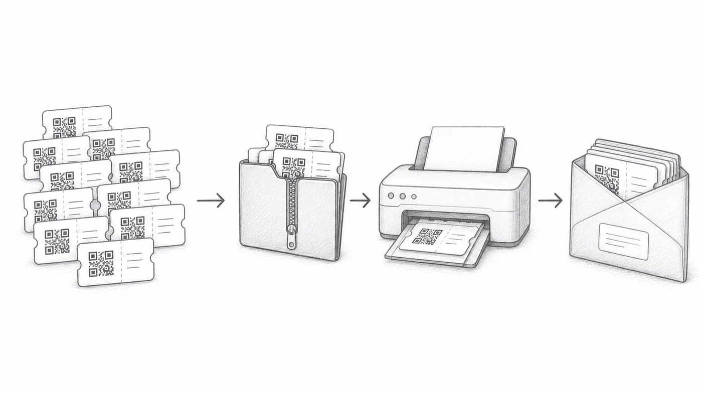 Bulk download tickets illustration